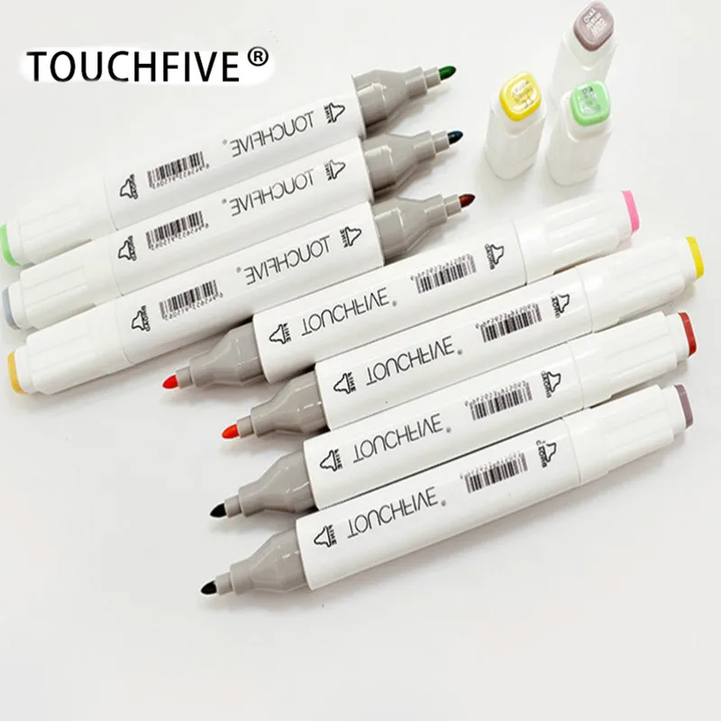 TOUCHFIVE многоцветная ручка маркер с двойной головкой для рисования манги и