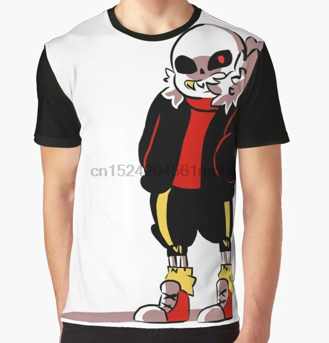 

All Over Print T-Shirt Men Funy tshirt Underfell Sans Short Sleeve O-Neck Graphic Tops Tee women t shirt