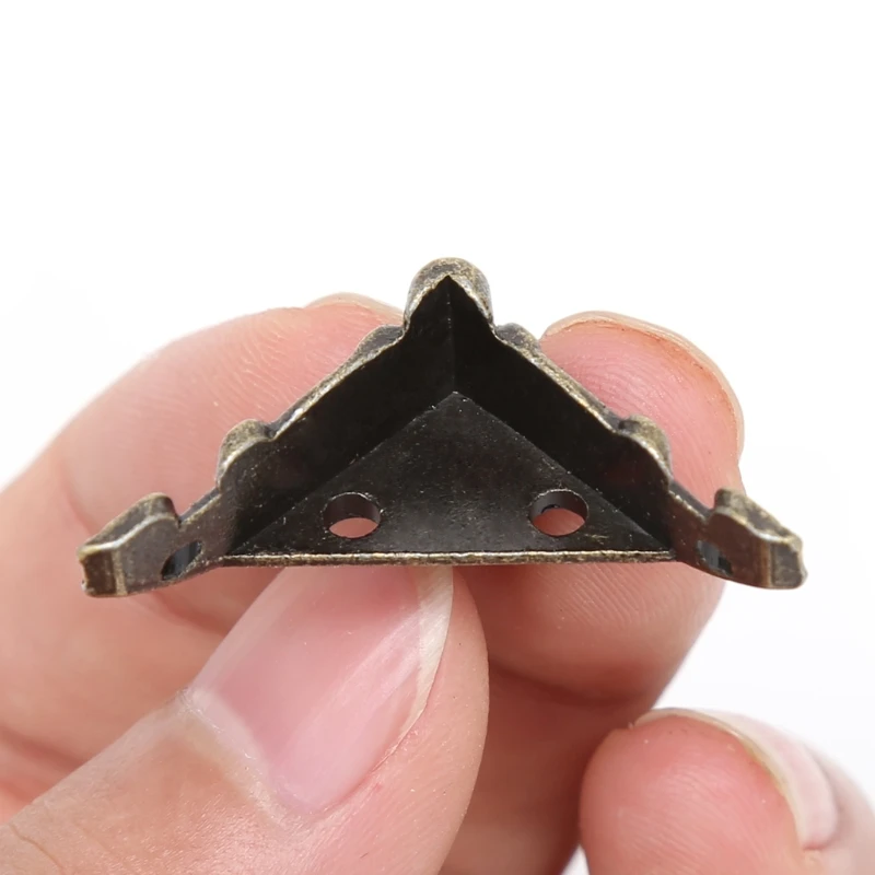 

8xDecorative Antique Bronze Jewelry Gift Box Wood Case Feet Leg Corner Protector