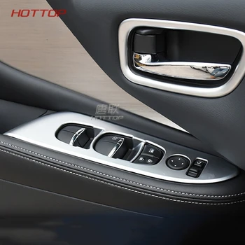 

FIT For Nissan Murano 2016 2017 Stainless Steel Window Control Panel Lift Switch Cover Trim Interior ABS Chrome