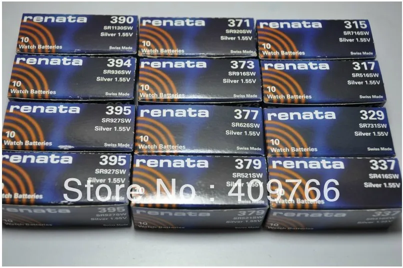 1000PCS/LOT Renata Silver Oxide Watch Battery 377 SR626SW 626 1.55V % original brand renata battery | Электроника