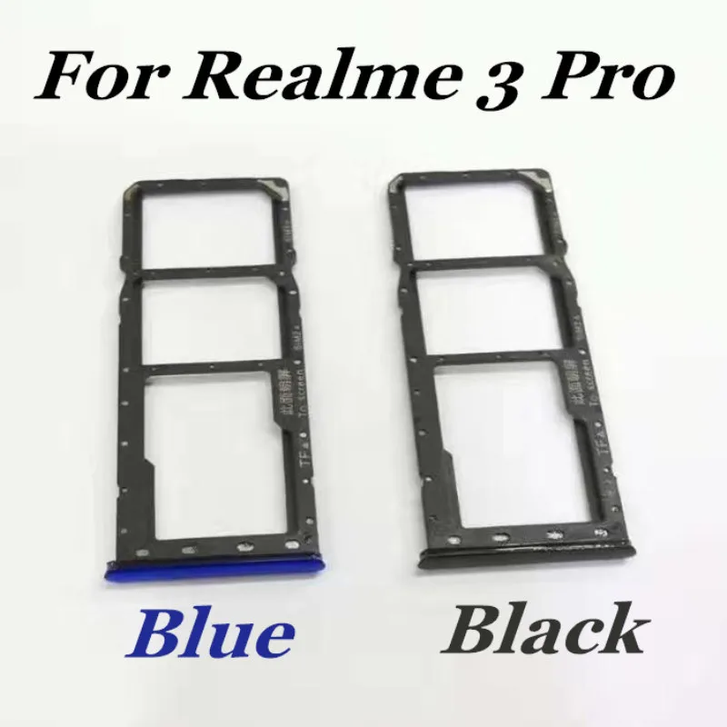 10 pcs MIXUEWEIQI Original For Realme 3 pro Sim Tray Micro SD Card Holder Slot Parts realme Pro Adapter 2 color | Мобильные телефоны