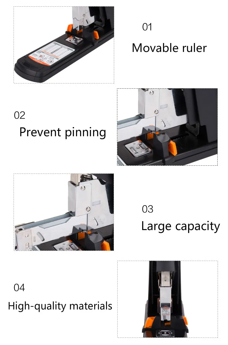 Deli большой сверхпрочный степлеры утолщенные большой размер мульти-функция металлический степлер трудовая экономия устройство для
