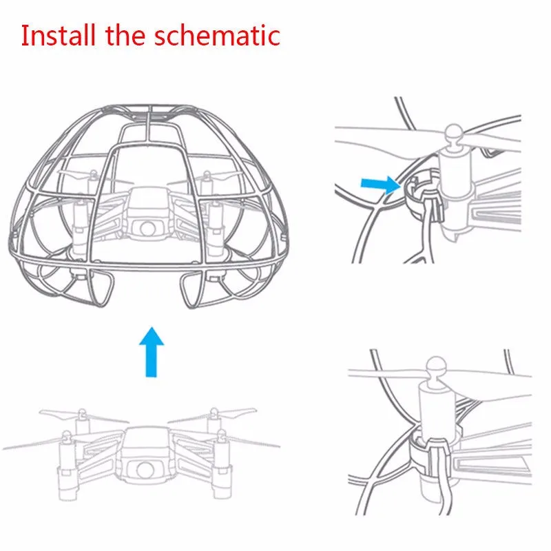 Для Tello Drone Сферический защитный чехол для клетки защитный свет полная защита аксессуары