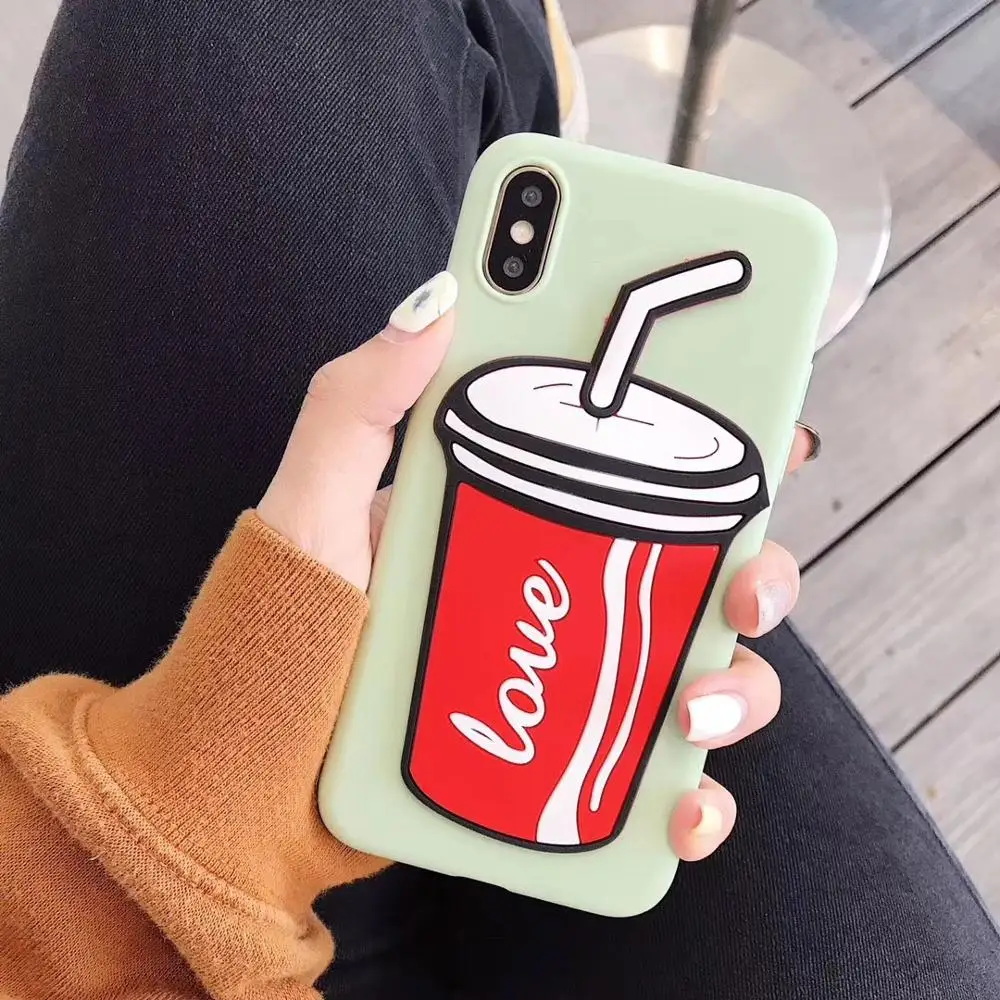 3D Cola Shape Patterned Soft TPU Silicon Case Cover on sfor Samsung A10 A20 A30 A50 M10 Candy Color Matte Skin Phone Coque Funda (8)