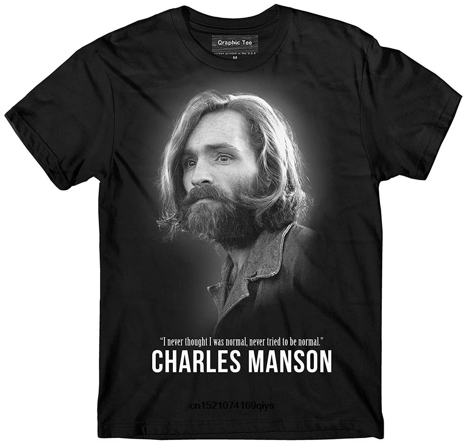 

Men T Shirt Charles Manson Helter Skelter Serial Killer Memorial Fashion D For Loose Tee Shirt Women