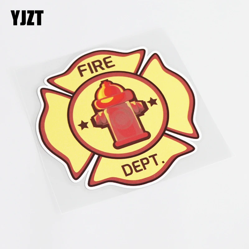 

YJZT 12.7CM*12.7CM Fashion FIREDEPT Creative Car-styling Graphical Decal Car Sticker PVC 13-0749