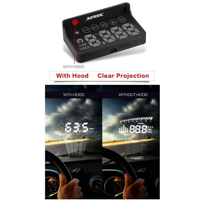 Автомобилей HUD Head UP Дисплей Скорость проектор OBD2 gps ometer Авто OBD 2 II Smart