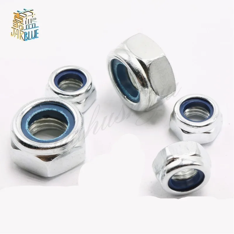 40PCS Cheap Galvanized Self Locking Nut / Nylon Lock / Locknut M5 GB889