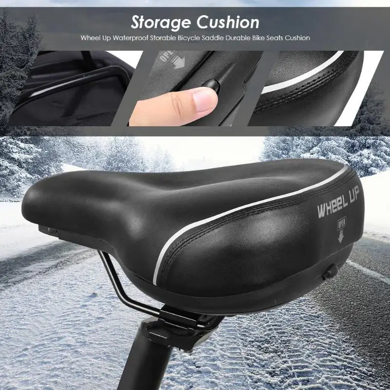 MTB горный велосипед Storable велосипедное седло Велосипедное ПВХ кожаное седло Подушка для сиденья Bicicleta аксессуары черный цвет