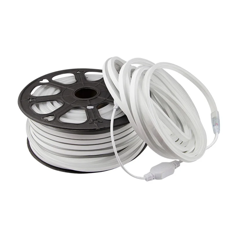 

1M 2M 5M 10M AC220V Flex LED Neon Light SMD2835 120leds/M LED Neon Strip Tape Light Waterproof IP67 Cuttable LED Lighting DC12V