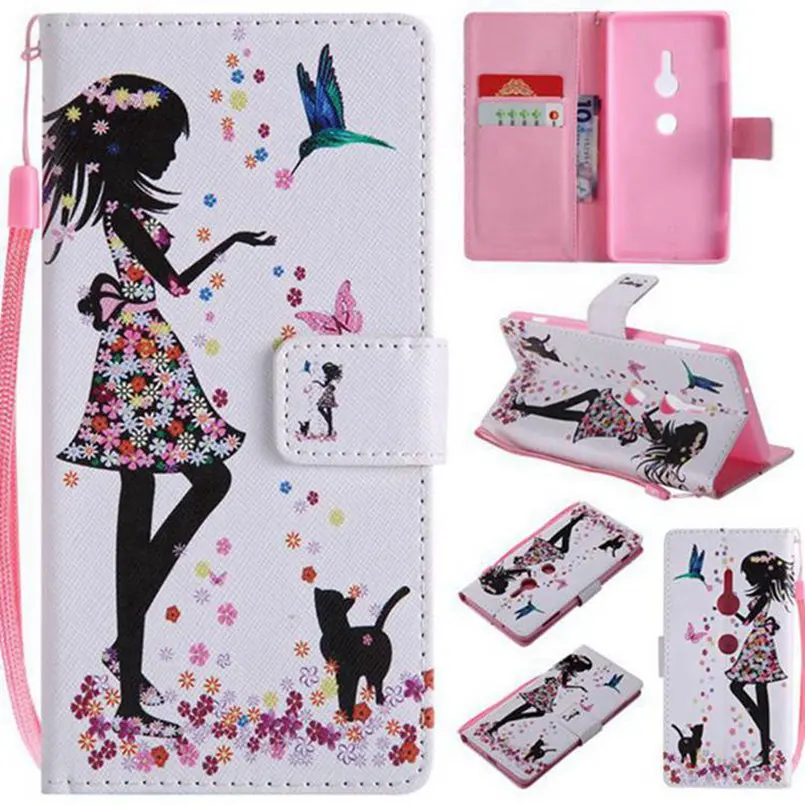 Кожаный чехол книжка для Sony Xperia M2 S50H D2302 D2303 M5 E5603 XA F3111 F3113 F3115 высококачественный