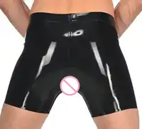 Hot Handmade Latex Rubber Boxer Shorts / Underwear with an Attached Anal Sheath Zipped Front