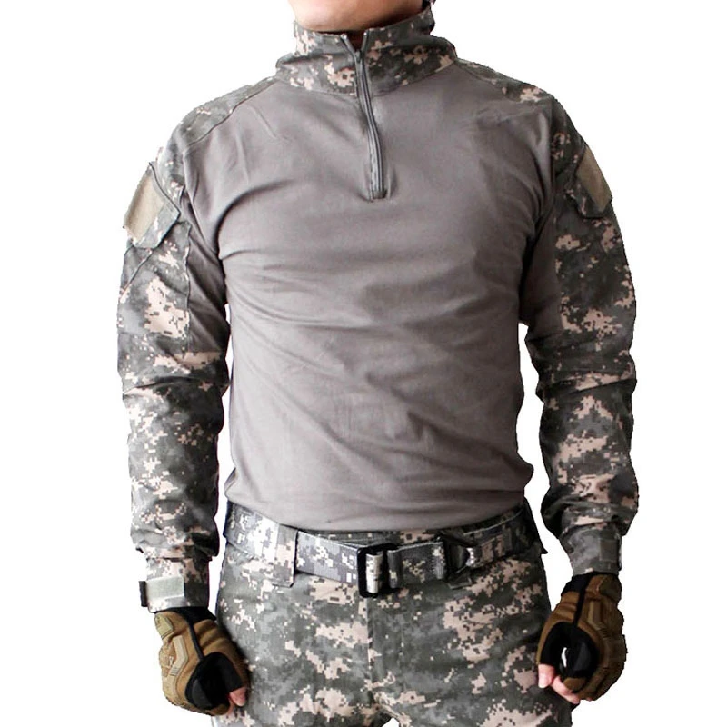 Gen2 Combat Long Sleeve Shirt with Elbow Pads Survival Camouflage ClothesUS Army Uniform