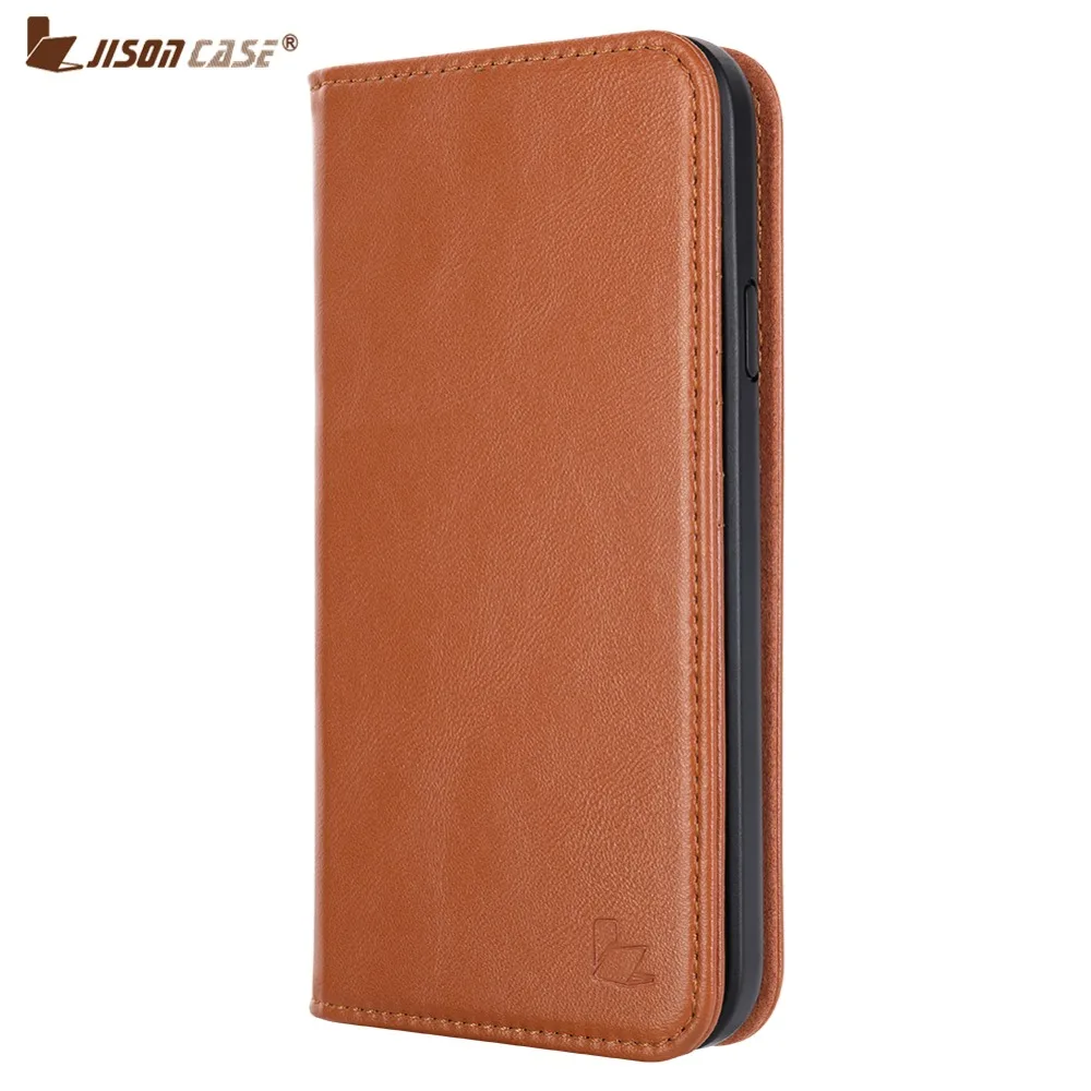 

Jisoncase Cover For iPhone X PU Leather Cell Phone Case Card Pocket RFID Blocking Lining Luxury Shell For iPhone X New 2018