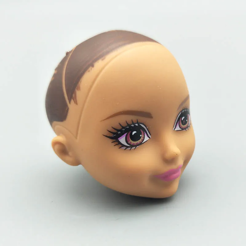 Мягкий макияж шоколадная лысая кукла голова для Monster High Кукольная BJD кукольная