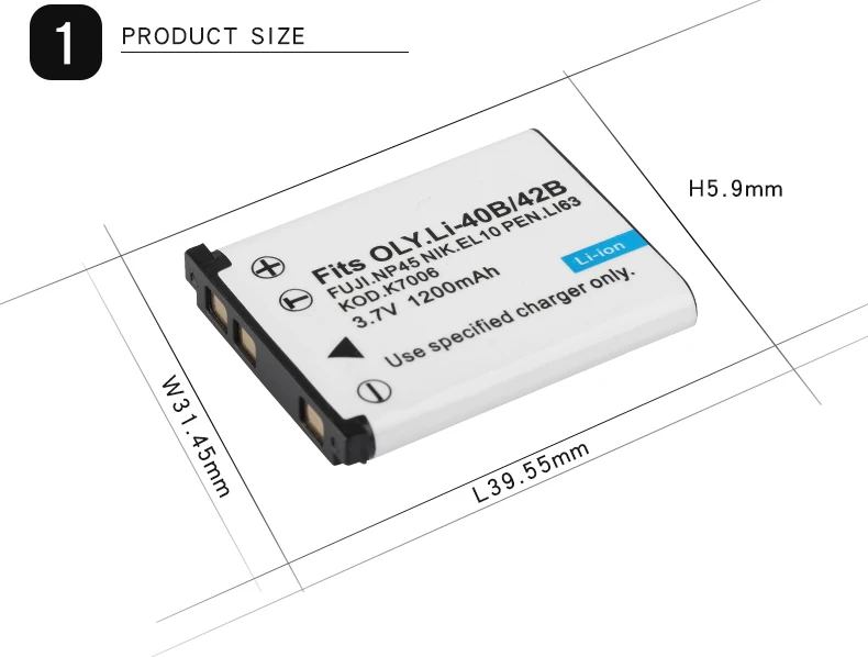 1200 мА/ч, Li-40B Li-42B Li40B Li42B Перезаряжаемые Камера Батарея для цифровой камеры Olympus Li-42B Pentax D-Li63 Fuji NP-45 Nikon EN-EL10