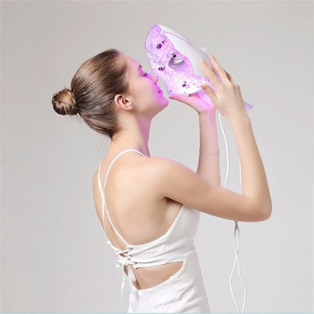 

LED 7Colors Light Microcurrent Facial Mask Machine Photon Therapy Skin Rejuvenation Facial Neck Mask Whitening Electric Device