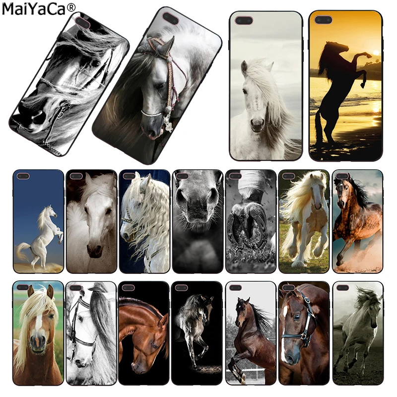 MaiYaCa дешевые чехлы для телефонов бега животных лошади чехол телефона iphone 11 pro X 66S 7