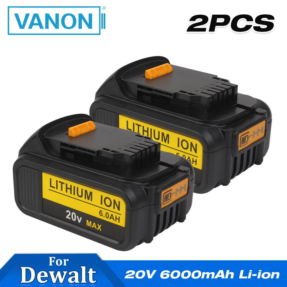 2x Batterie pour DEWALT 20v 3000mah remplace dcb180 dcb181 dcb200 dcb201