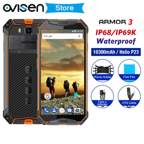 Global version Ulefone Armor Android 8 1 IP68 Waterproof Smartphone 5 7 Inch Octa Core 4GB 64GB 10030mAh NFC Mobile Phone