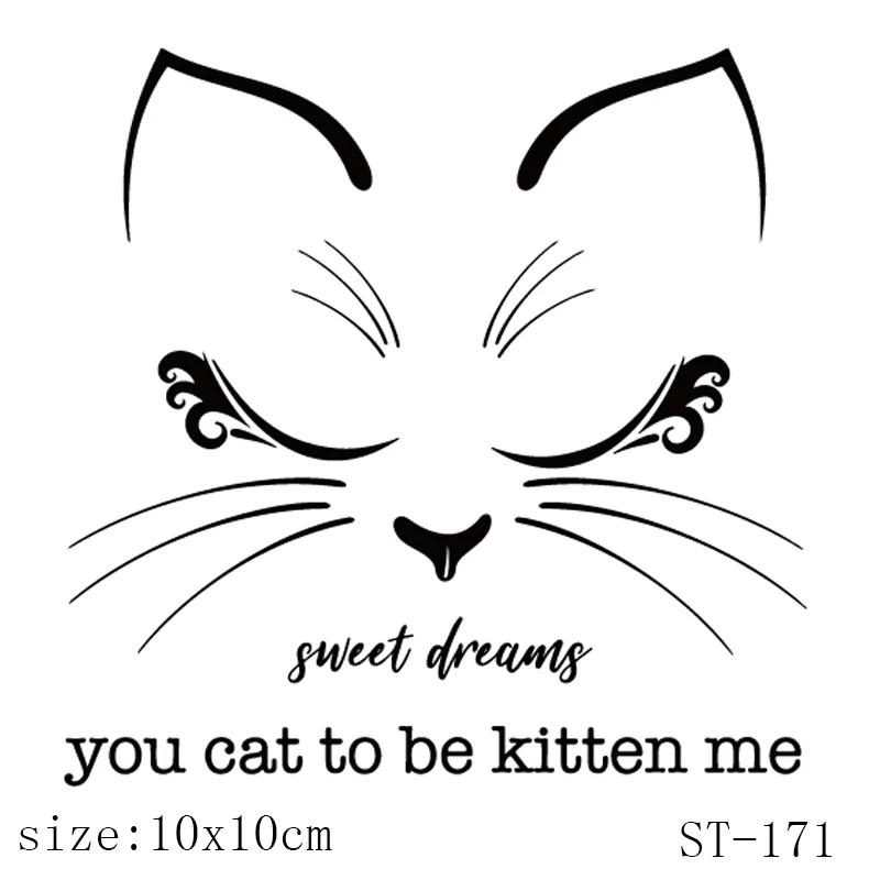 

ZhuoAng Cute White Cat Design Clear Stamp / Scrapbook Rubber Stamp / Craft Clear Stamp Card / Seamless Stamp