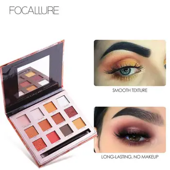 

12 Color Eyeshadow Pearlescent Matte Eye Shadow FA50, Waterproof Eyeshadow No Fly and No Faint