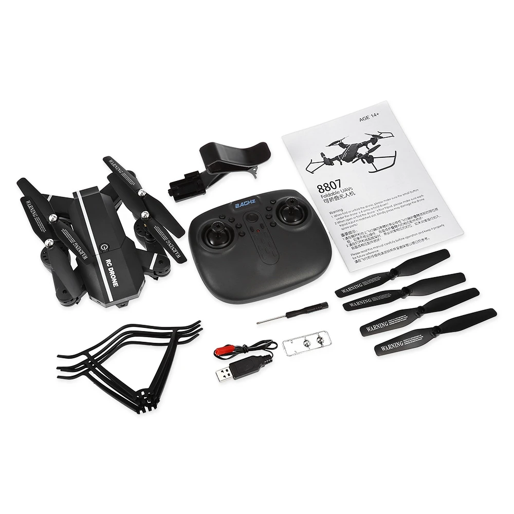 

8807HD RC-DRONE 720PHD - G Foldable RC Quadcopter Helicopters RTF WiFi FPV Camera G-sensor Mode Voice Control RC Drone