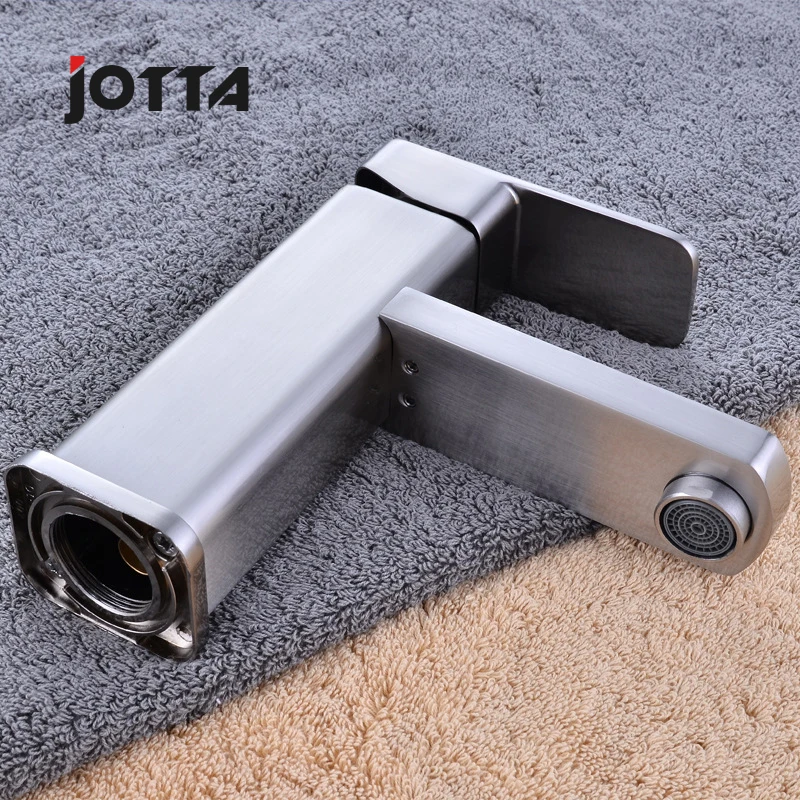 Manufacturers direct sales of four single-hole wire-drawing basin faucet hot and cold wash basin faucet