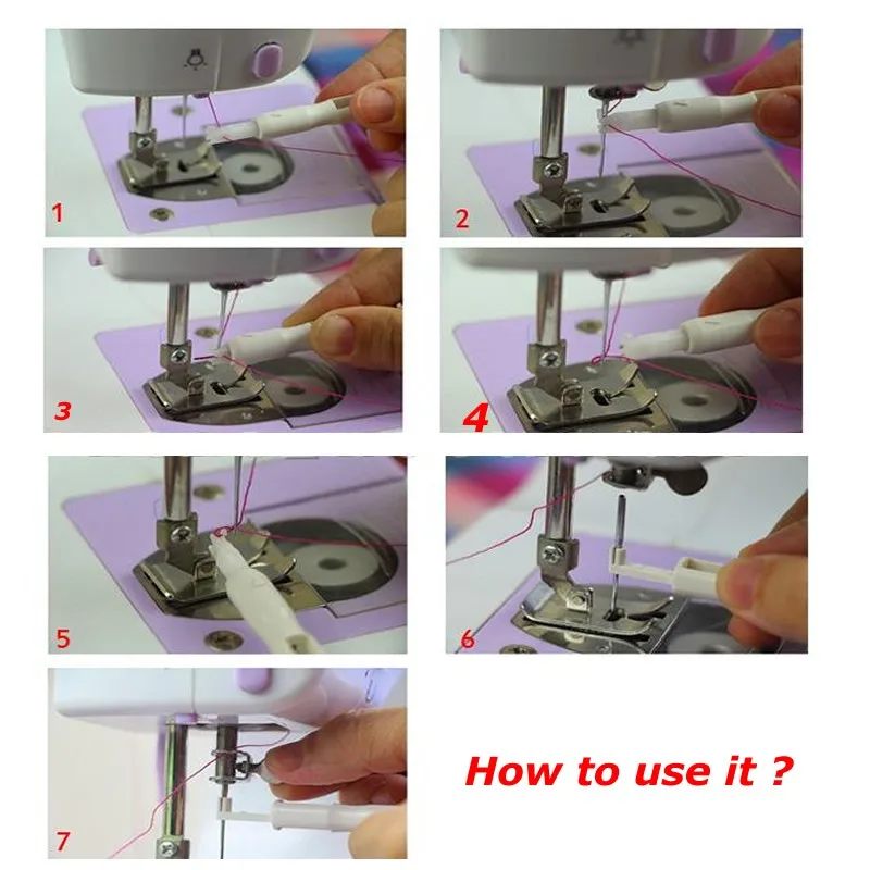 Новинка 1 шт. вставка иглы инструмент-аппликатор для швейной машины нить для шитья с английским введение