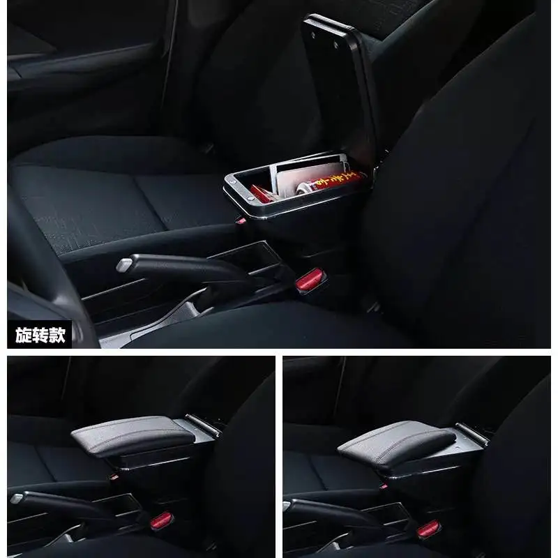 Car Armrest For Hyundai Accent RB Solaris 2011- Centre Console Storage Box Arm Rest Rotatable 2012 2013