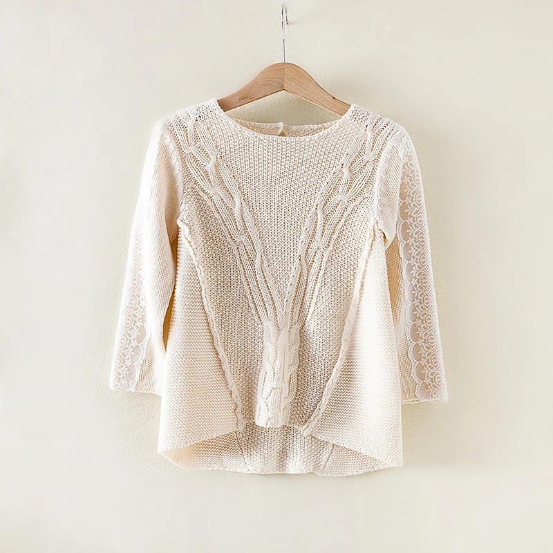 

New girls Knitted sweaters. Casual Long round neck Solid color top. . baby girl sweater