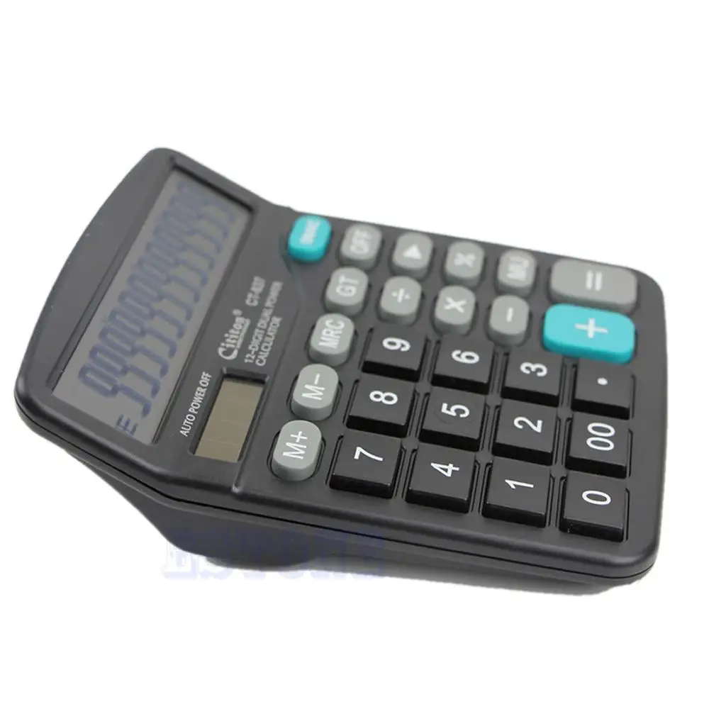 

Business Office New Large Buttons Calculator Dual Power Solar&Battery Powered Desktop Desk Digit Calculator