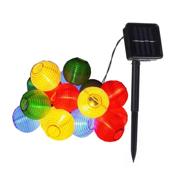 

6M 30LED Solar LED Lantern String Light 19.7Ft 8Modes Waterproof Outdoor Decorative for Party Christmas Garden Patio Halloween