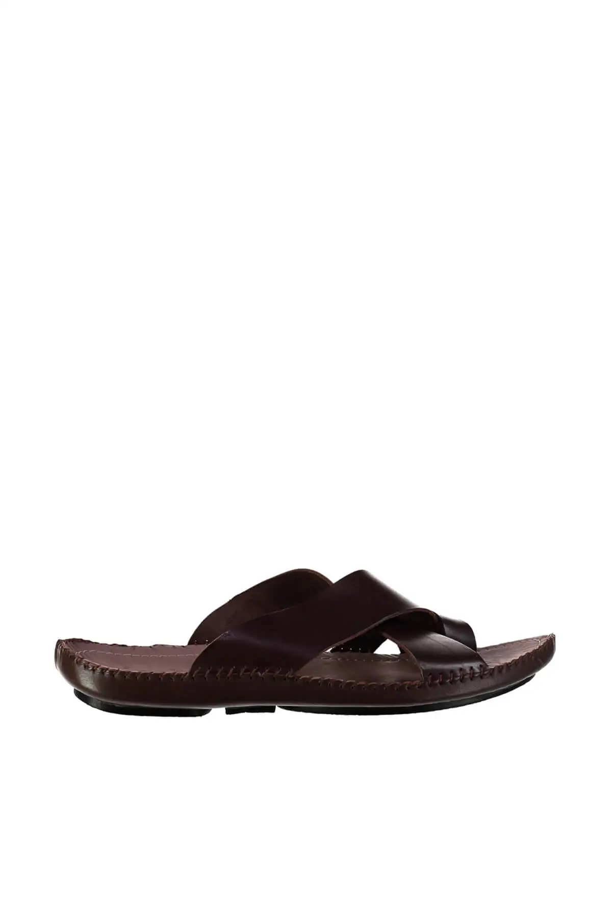 Pearl Genuine Leather Kahverengı Male Slippers 120130007872 | Обувь