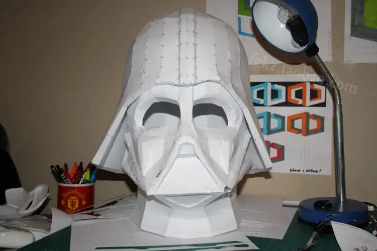 Paper Model Star Wars Darth Vader Helmet 1 1 Can Wearable Casual Puzzle Decoration DIY Handmade