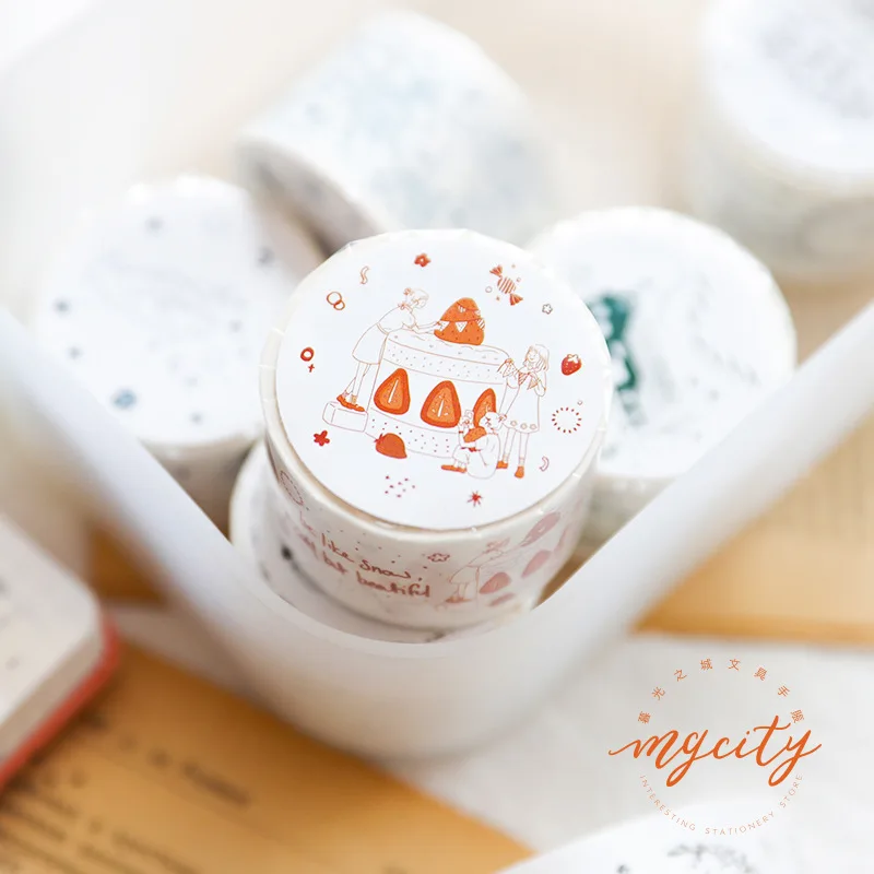 

Cute Travel Washi Tape Kawaii Flower Decorative Masking Tape DIY Wide Washitape Scrapbooking Adhesive Tape Korean Stationery