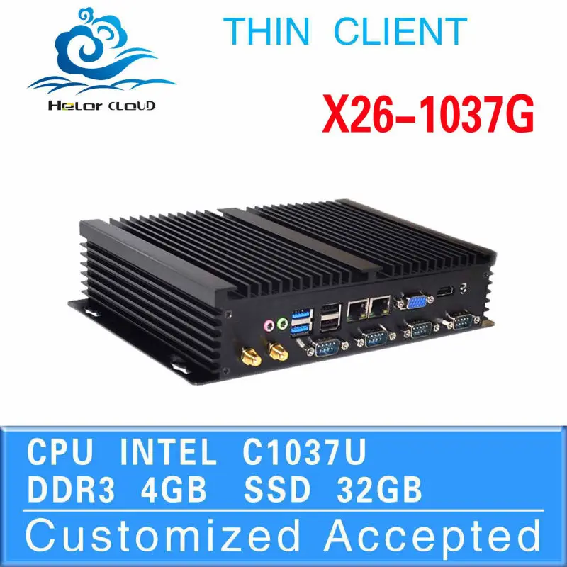 Desktop computer case Mini latest desktop computers station thin client X26-1037g c1037u 4GB ram 32GB SSD