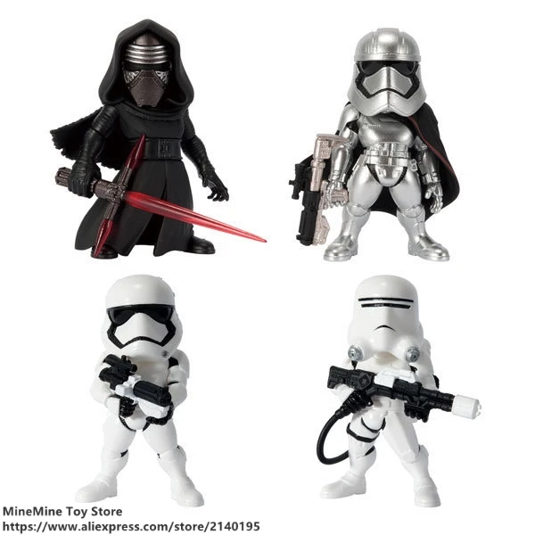 

DISNEY Star Wars 4pcs/set Kylo Ren Stormtrooper Flametrooper Captain Phasma Action Figure Anime Collection Figurine Toys model