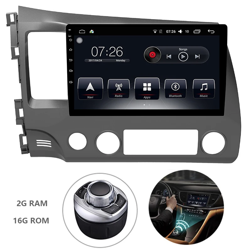 

Android 7.1 1 Din Car Multimedia DVD Player For Honda CIVIC 2016-2018 GPS Navigation System With Carplay/Bluetooth/Dual-zone