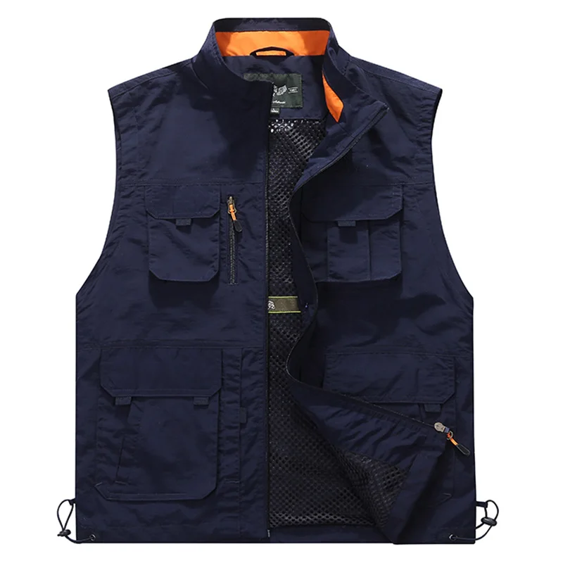 

Summer Autumn Vest Men Casual Waistcoat Sleeveless Men Vest Fashion Multipockets Military Jacket Breathable chalecos para hombre