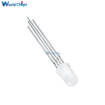 

50Pcs Red Green Blue Diffused 5mm 4pin RGB Common Cathode LED