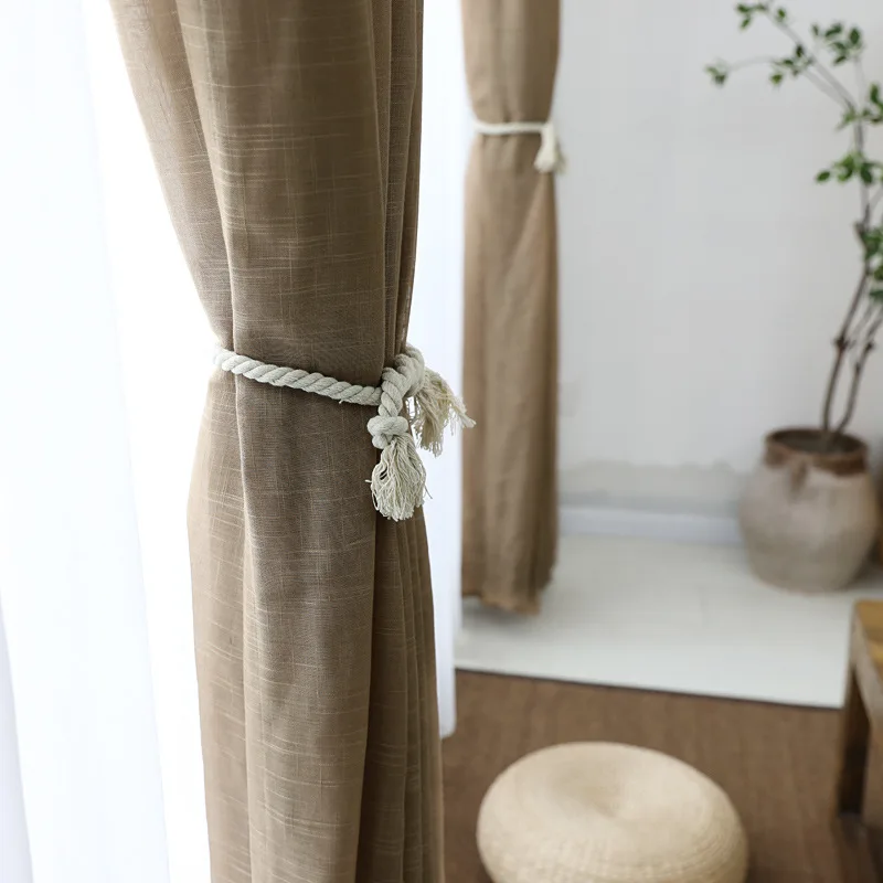 White Solid Tulle Curtains for the Bedroom Blue Brown Grey Voile Sheers for Living Room Modern Blinds Window Door Tulles