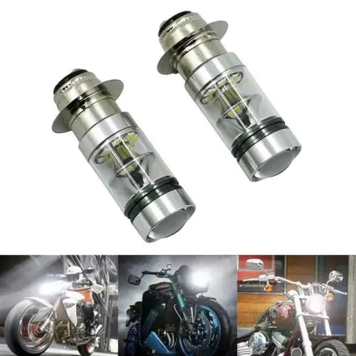 

2pcs P15D/H6M 100W CREE High Power Headlight LED Light Bulbs Daytime Light