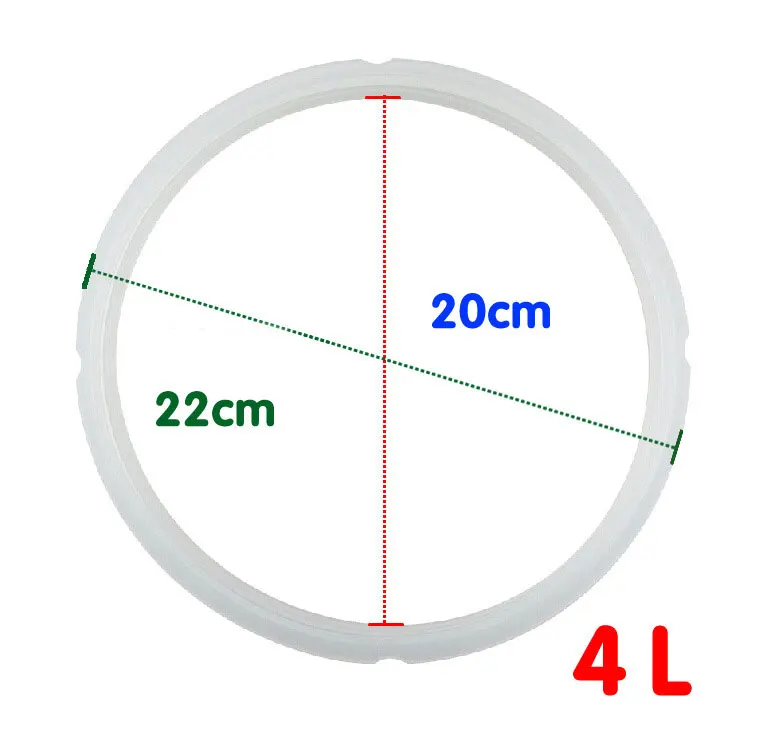 Уплотнительное кольцо 4L/5L/6L электрическая скороварка белая силиконовая резиновая прокладка уплотнительное кольцо электрическая скороварка уплотнительные кольца