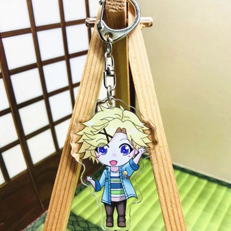 

5 Styles Acrylic Keychain Anime Mystic Messenger Yoosung Jumin Unknown Zen Transparent Double-sided Pendant Keychain 55mm