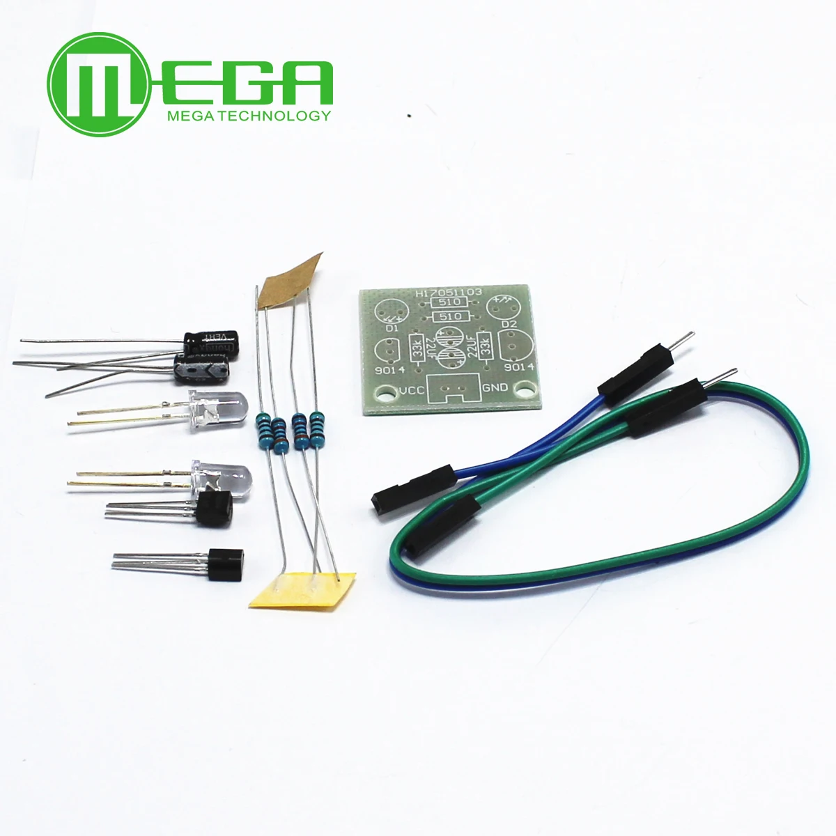 5mm Light Led Blue Simple Flash Circuit Diy Kit Module Transistor 30k