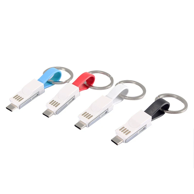 Thbelieve 3 in 1 Cable Dual USB Car Charger Multi USB Micro Data Cables For iPhone Type C Cords 2 USB Auto 3.1A Fast Charger (6)