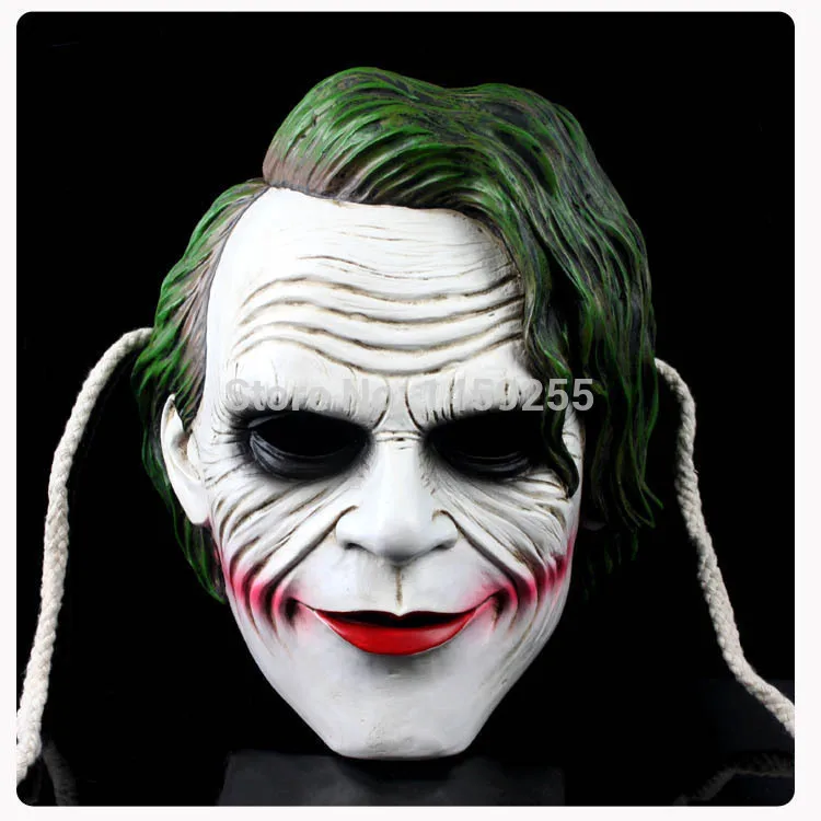 Joker Mask Dark Knight Clown Costume Cosplay Movie Adult Party