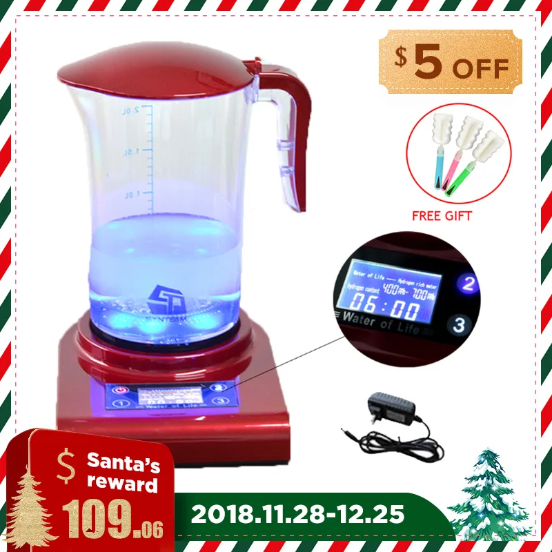 

SYNTEAM 2.0L Large Hydrogen Water Maker Brand Alkaline Water Ionizer Hydrogen Generator HEALTH CARE PRODUCT Anti Aging WAC001